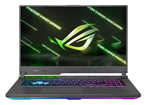 ASUS ROG Strix G17 (2022), 17.3-inch (43.94 cms) FHD 144Hz, AMD Ryzen 7-6800H, RTX 3050 4GB Graphics, Gaming Laptop (16GB/512GB SSD/Windows 11/Office 2021/Green/2.5 Kg), G713RC-HX021W