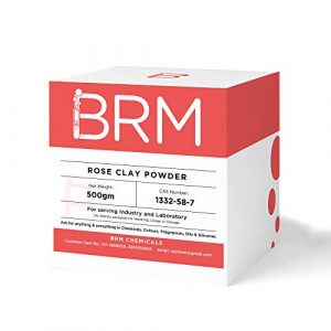 BRM Herbals Rose Clay Powder - Pink Clay 500 Grams Bulk For Facemask, DIY Beauty Products, Make Up, Cosmetics, Soap Making & Personal Care For Face, Hair, Body