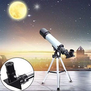 EKRON Astronomical Telescope Zoom 90X HD Outdoor Land & Sky Monocular Space Telescope Refractor Spotting Scope with Tripod for Kids Beginners
