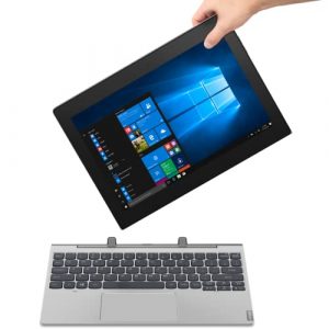 Lenovo IdeaPad D330 Intel Celeron N4020 10.1" HD IPS Detachable 2-in-1 Laptop (4GB/128GB eMMC/Windows 10/1 Yr Warranty/Mineral Grey/1.1Kg), 82H0001YIN