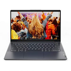 Lenovo IdeaPad Slim 5 AMD Ryzen 7 5700U 14" (35.56cm) FHD IPS Thin & Light Laptop (8GB/512GB SSD/Windows 10/MS Office/Backlit Keyboard/Fingerprint Reader/Graphite Grey/1.39Kg), 82LM009AIN