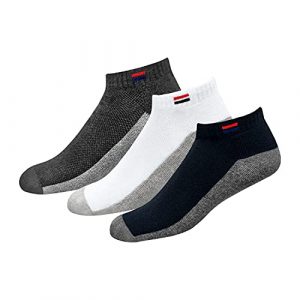 NAVYSPORT Men's Ankle Length Cotton Blend Socks (Pack Of 3) (SM-HTM-3PK_Grey)
