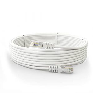 Quantum RJ45 Ethernet Patch Cable/LAN Cable with Heavy Duty Gold Plated Connectors Supports Hi-Speed Gigabit Upto 1000Mbps, Waterproof and Durable, 1-Year Warranty - 32.8 Feet (10 Meters), (White)