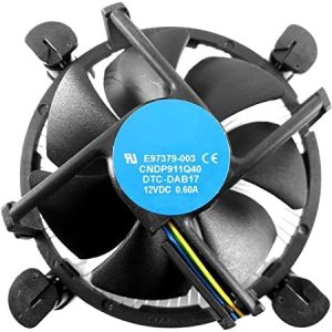 Techworld processer CPU Fan i3/i5/i7 LGA115x CPU Fan E97379 003 Core i3 i5 i7 Socket 1150 1155 1156 4-Pin Connector CPU Cooler with Aluminium Heatsink and 3.5-Inch Fan for Computer