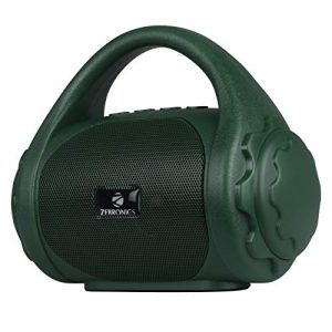 Zebronics ZEB-COUNTY 3 W Wireless Bluetooth Portable Speaker With Supporting Carry Handle, USB, SD Card, AUX, FM & Call Function. (Green)