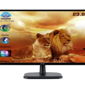 Acer EK240YC 23.8 Inch Full HD (1920 x 1080) VA Panel Backlit LED Monitor I 250 Nits I HDMI & VGA Ports with HDMI Cable I Eye Care Features Like Bluelight Shield, Flickerless & Comfyview (Black)