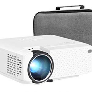 BIG VUE Mini Projector | 2100 Lumens Brightness Projector for Home Entertainment Supports 1080P (800 x 480 P) 150" Display | Compatible with TV Stick | PS4 | HDMI | TF | AV | USB (White)