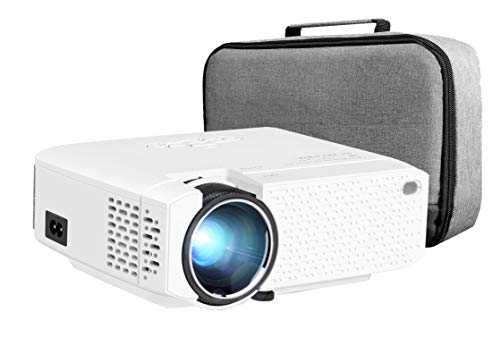 BIG VUE Mini Projector | 2100 Lumens Brightness Projector for Home Entertainment Supports 1080P (800 x 480 P) 150" Display | Compatible with TV Stick | PS4 | HDMI | TF | AV | USB (White)