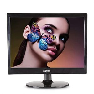Elista 15.1 inch (38.3 cm) LED Monitor with HDMI and VGA Port, Slim Bezel, Stand and Wall Mountable - ELS-VS16HD LED (HDMI+VGA), Black