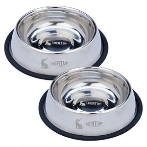 Meat Up Stainless Steel Dog Feeding Bowl, Medium - 700ml (Buy 1 Get 1 Free)