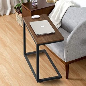 PRAMUKH FASHION Folding Computer Desk for Small Spaces, Space-Saving Home Office Desk, Foldable Computer Table, Laptop Table, Writing Desk, Compact Study Reading Table (Brown)