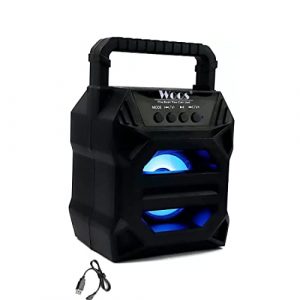 TOP Brand WS-02 |Clear Crystal 3D Sound| Splash Proof| Water Resistant| Extra Baas Stereo Sound Quality |Small Trolley Splashproof Speaker