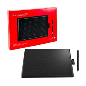 Wacom One by CTL-472/K0-CX Digital Drawing Graphics Pen Tablet (Red & Black) Small (6-inch x 3.5-inch) | Battery Free Cordless Pen with 2048 Pressure Level