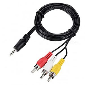 World2view™ 3.5mm Stereo Male to 3 RCA Male Audio Video AV Cable for Set Top Box - 1.5 Meter