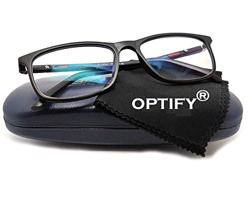 Optify Blue Ray Power Spectacles with Anti-glare UV by Computer Tablet Laptop Mobile (Unisex) (1.25)
