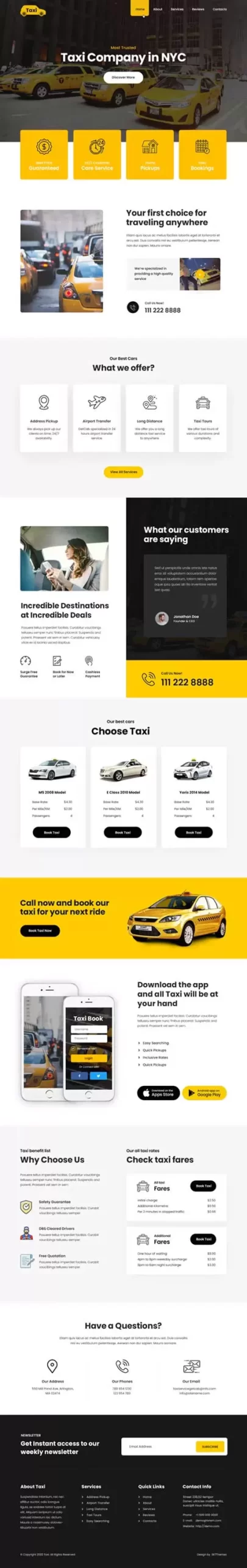Taxi Booking WordPress Theme SKT Theme & Website