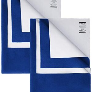 Amazon Brand - Solimo Cotton Baby Water Resistant Dry Sheet Small 70Cm X 50Cm Royal Blue