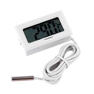 AptechDeals Mini LCD digital thermometer sensor wired for Room temperaure/fridges, Indoor Outdoor Portable Pocket LCD Electronic Temperature Meter Tester Instant Read Thermocouple