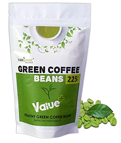 Farganic Fresh and Natural Green Coffee Beans .Ideal for Health and Personal Care>Diet & Nutrition>Weight Management. Weight Loss 225 Gram (200+25 gm free)