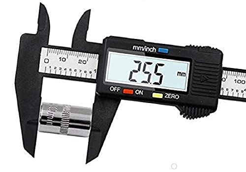 Kmils Accurate Measuring Digital Vernier Caliper for Industrial, Engineering and scientific use | Vernier Caliper gauge (ABS Plastic) 6 Inch