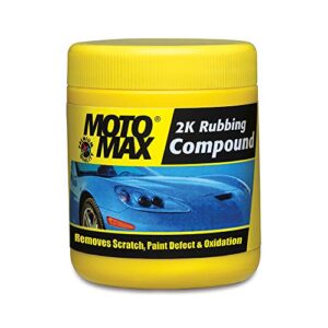 Motomax 2K Rubbing Compound 100g | Removes Minor Scratches, Swirl Marks, Paint defect and Oxidization from metal surfaces on Cars, Bike, Motorbikes | Removes dirt, grime, stains to make surface glossy