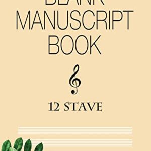 Music manuscript book- 12 Stave : 32 pages