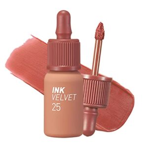 Peripera Ink the Velvet Lip Tint | High Pigment Color, Longwear, Weightless, Not Animal Tested, Gluten-Free, Paraben-Free (025 Cinnamon Nude)