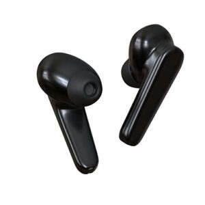 (Renewed) Amazon Basics Bluetooth 5.0 Truly Wireless in Ear Earbuds, Up to 38 Hours Playtime, IPX-5 Rated, Type-C Charging Case, Touch Controls, Voice Assistant, Optional Single Side Use Black
