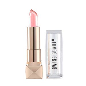 Swiss Beauty Glitter Gel Moisturizing Lipstick| Long Lasting, Hydrating Lipstick For Dry And Chapped Lips | Shade-01, 3.6Gm|