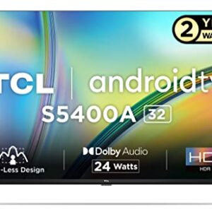 TCL 80.04 cm (32 inches) Bezel-Less S Series HD Ready Smart Android LED TV 32S5400A (Black)