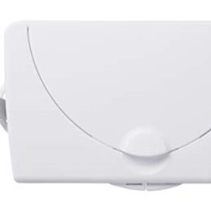 Ubbi On-The-Go Baby Wipes Dispenser, Portable Wipes Container for Travel, Diaper Bag Accessory Must Have for Newborns, Reusable Wipes Holder - White