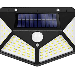 Vont 100 LED Bright Outdoor Security Lights with Motion Sensor Solar Powered Wireless Waterproof Night Spotlight for Outdoor/Garden Wall, Solar Lights for Home (Pack of 1)