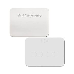 DIY Crafts Jewellery Fashin Display Card for Necklaces, Bracelets, Ear Studs, Earrings, Anklets (White) Jewellery-Making Display & Packaging (Pack of 100 Pcs, Display Card 13)